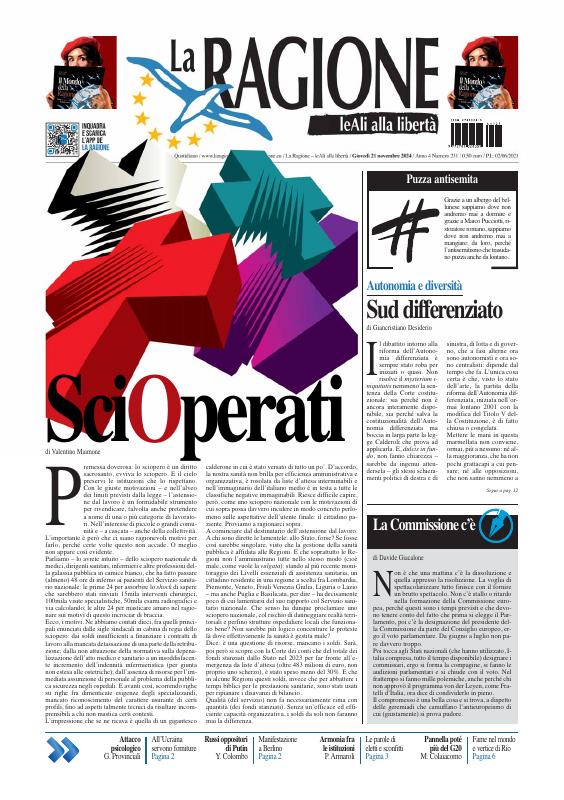 Prima-pagina-la ragione-oggi-edizione-di-oggi-20241121